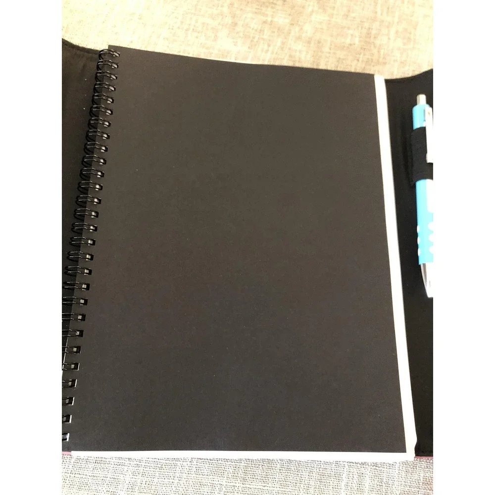 Rolodex Padfolio Womens Pink Faux Leather Snap Pockets Organizer Notebook
